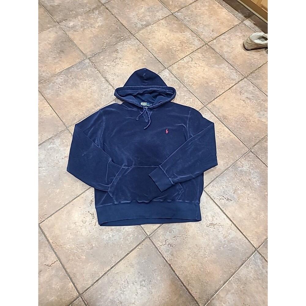 Polo Ralph Lauren Terry Cloth Sweatshirt Jogger Hoodie Navy  Lrg